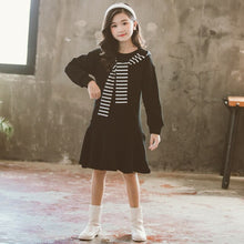 Load image into Gallery viewer, School Kids Dresses For Girls With Long Sleeves Spring Autumn 2020 Baby Girl Party Dress Teenager Children Dress Fashion Clothes