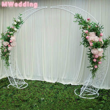 Load image into Gallery viewer, European wedding iron arch shelf wedding flower door arrangement background props moon arch wedding party outdoor decoration